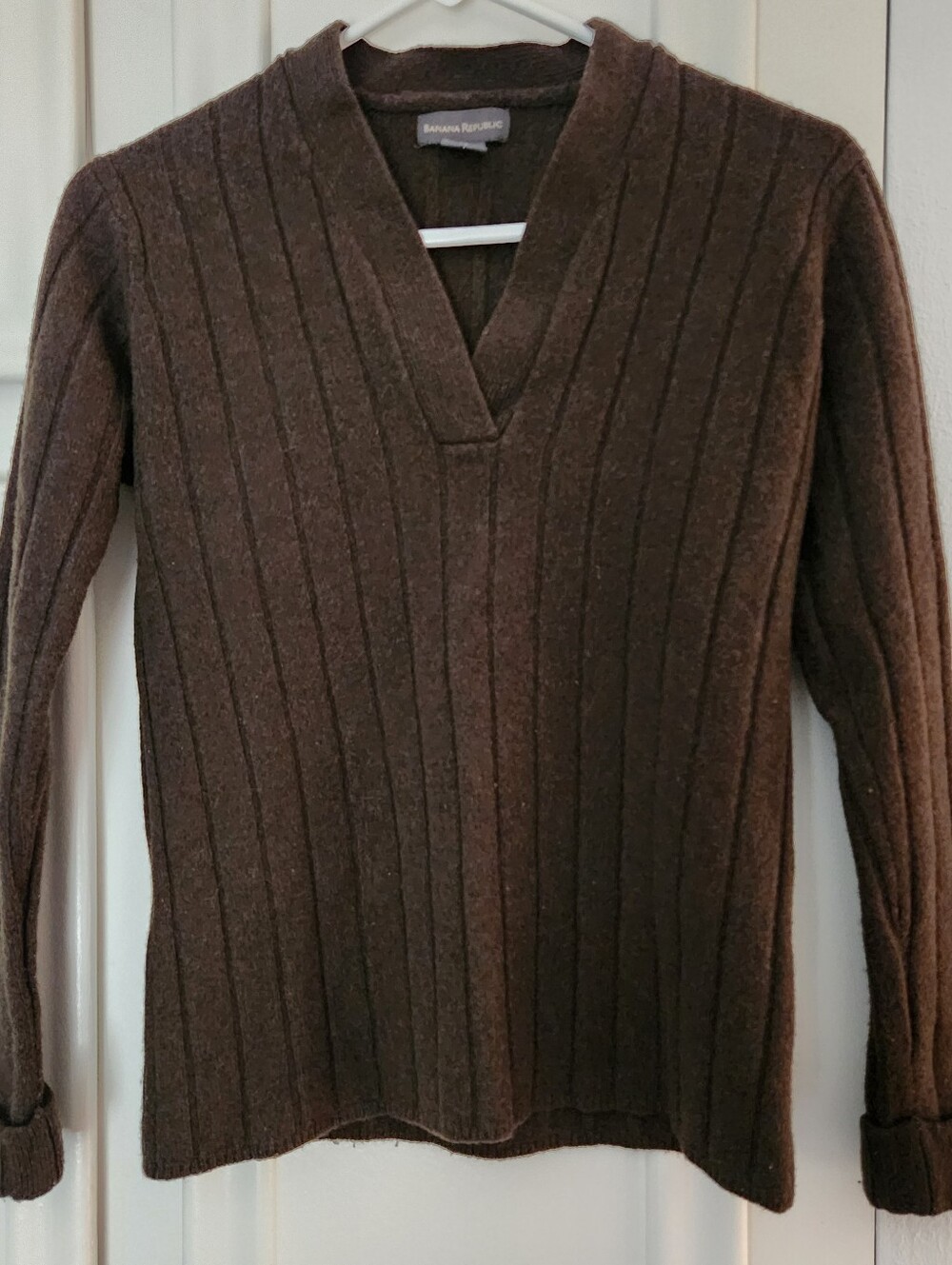 Y2k Lambswool Banana Republic Sweater Xs Dark Olive Green